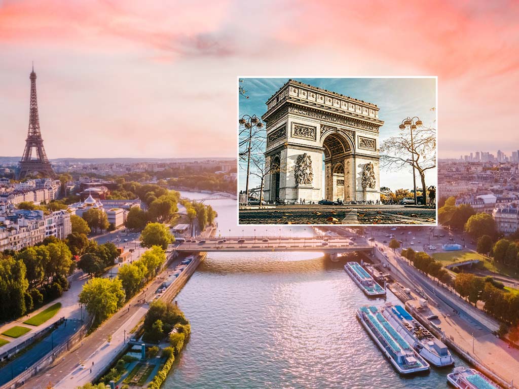 seine river cruise paris arc de triomphe • Paris Tickets